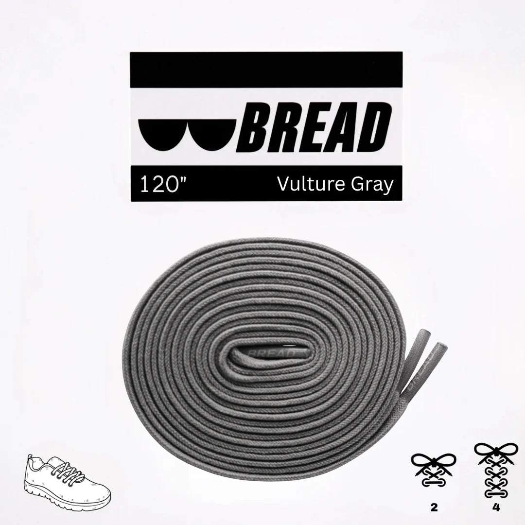 Vulture Gray Bread Laces stretchy shoelaces for easy slip-on shoes