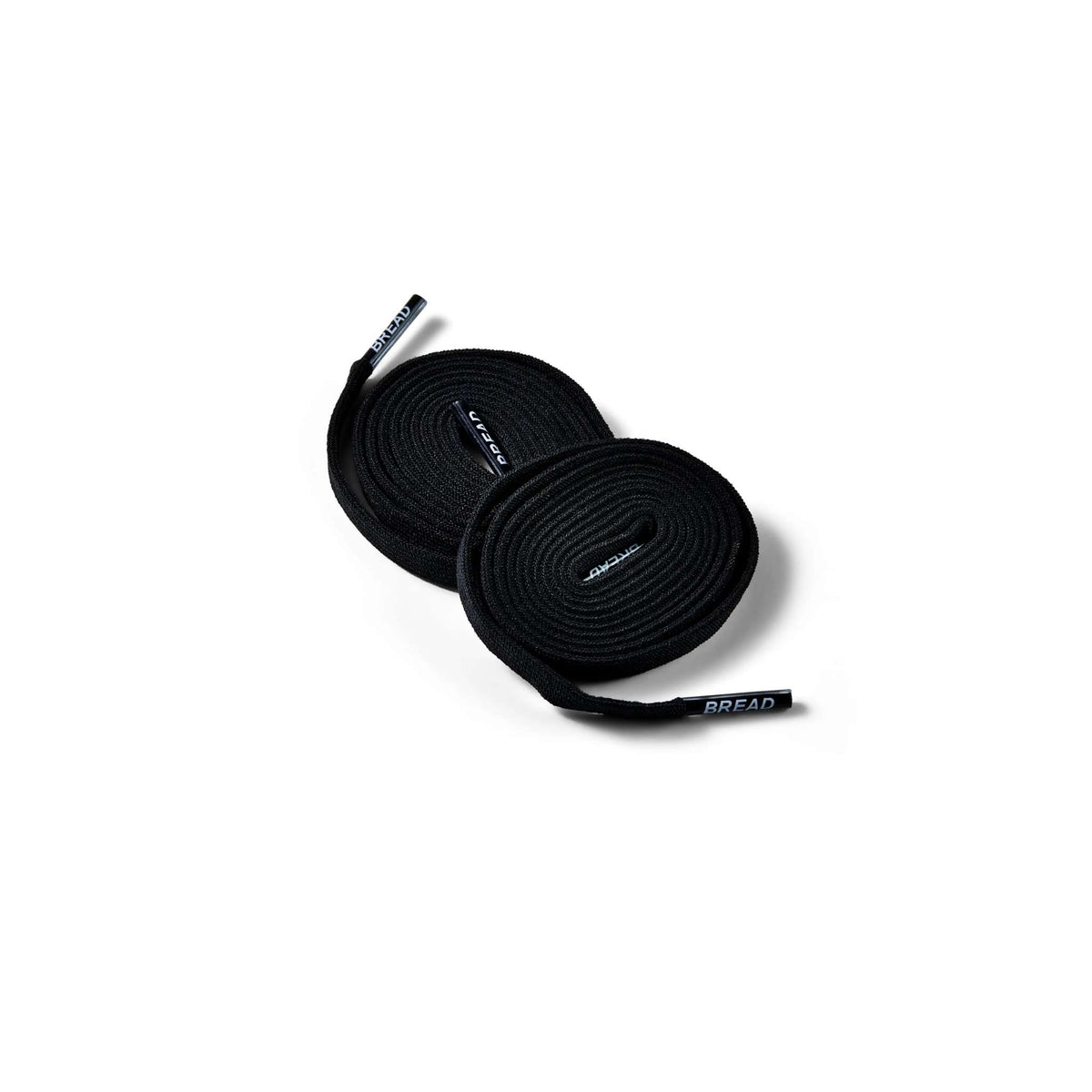 Shadow Black stretchy Bread Laces shoelaces secure with one tie