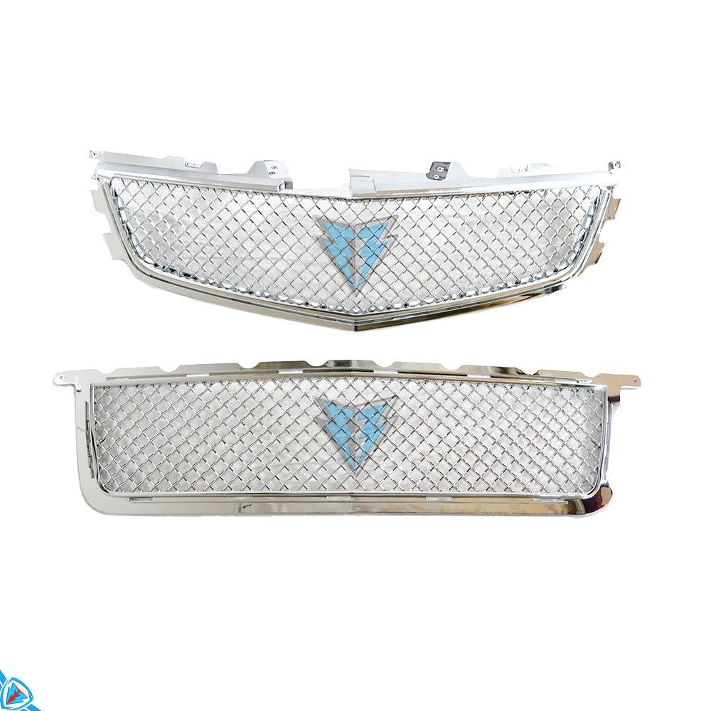 2008-2013 Cadillac CTS with CTS-V style aggressive V mesh grille front bumper conversion kit