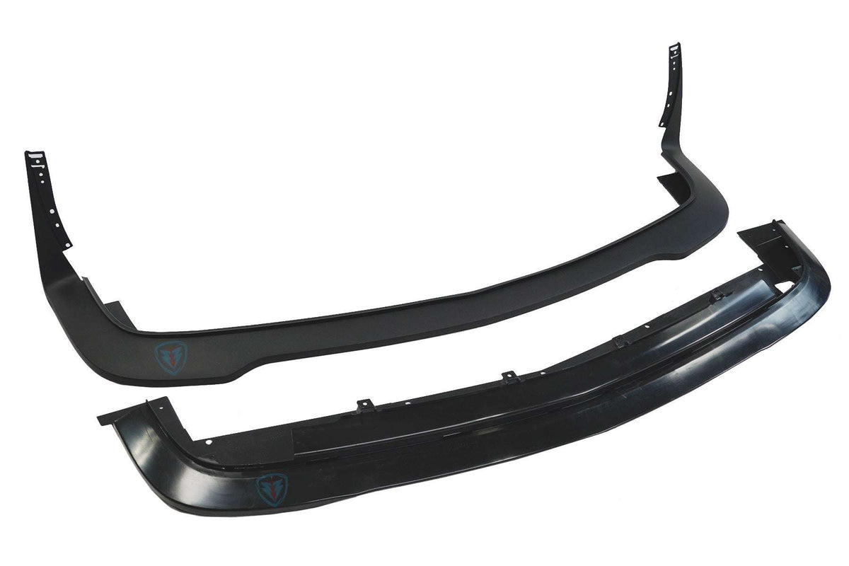 2015-2023 Dodge Challenger SRT Hellcat style front bumper conversion kit on grey Scat Pack model
