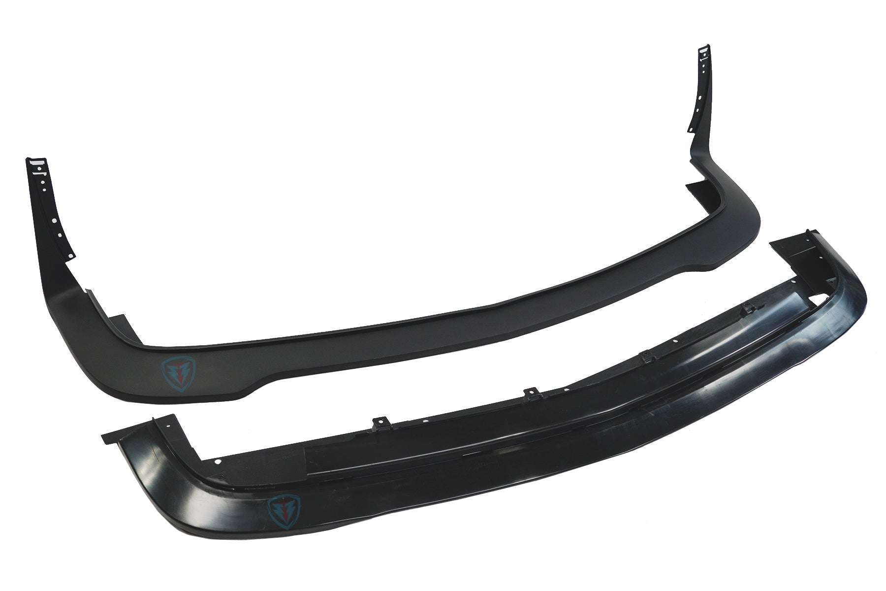 2015-2023 Dodge Challenger SRT Hellcat style front bumper conversion kit on grey Scat Pack model