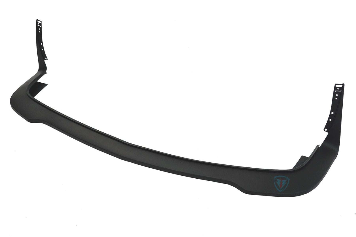 2015-2023 Dodge Challenger SRT Hellcat style front bumper conversion kit on grey muscle car