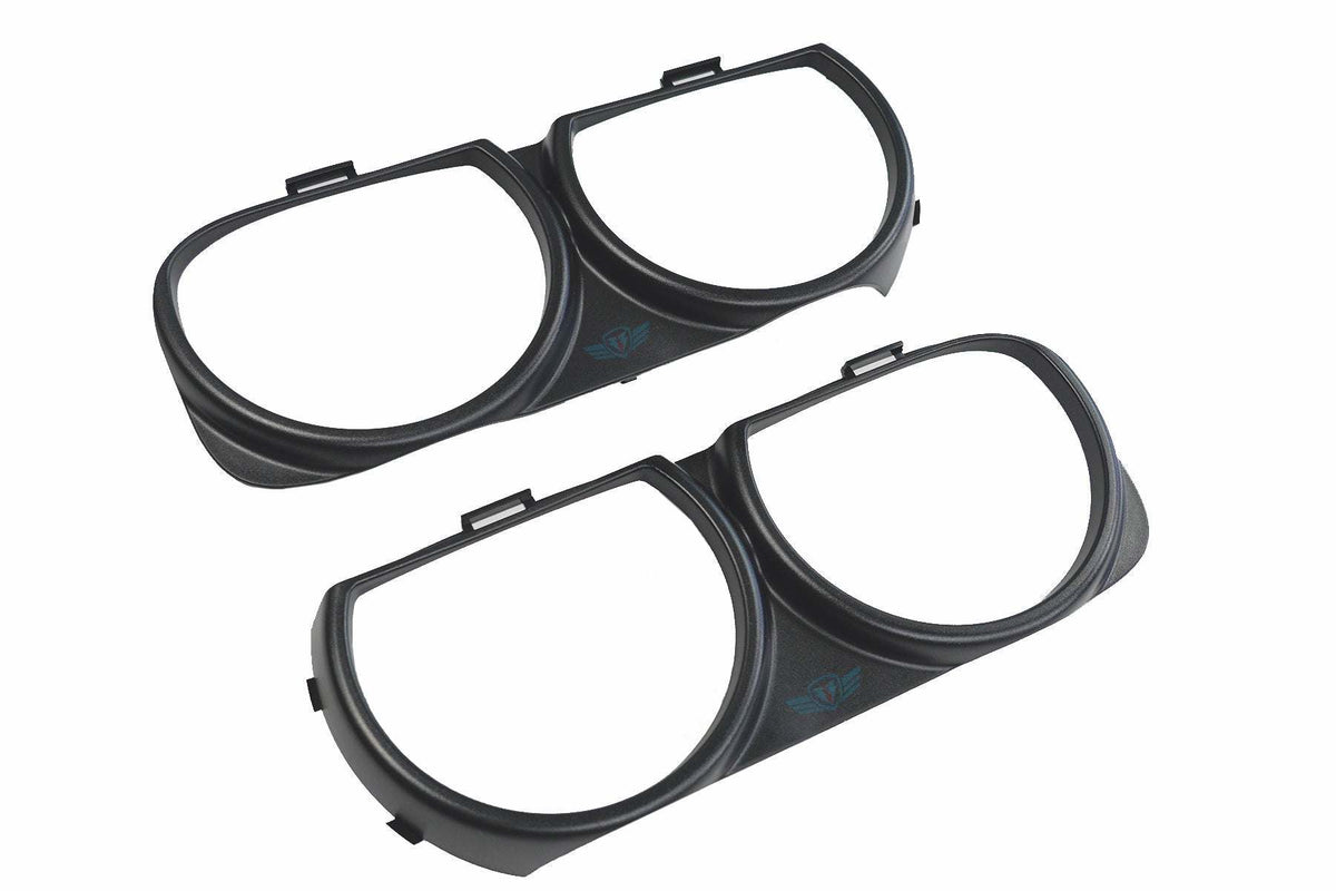 2015-2023 Dodge Challenger SRT Hellcat style front bumper conversion kit on grey Scat Pack model