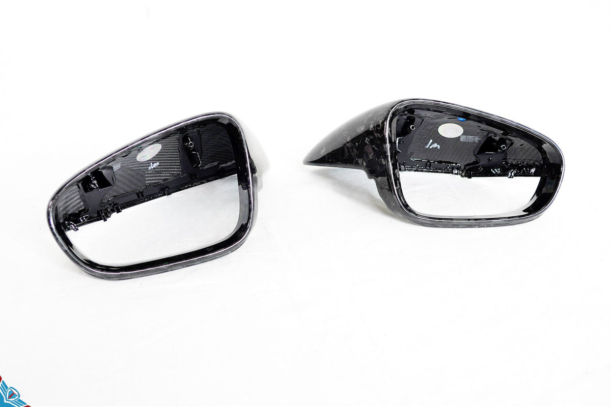 2019+ Porsche Taycan Genuine Dry Carbon Fiber Mirror Covers | FYBR Aerodynamics
