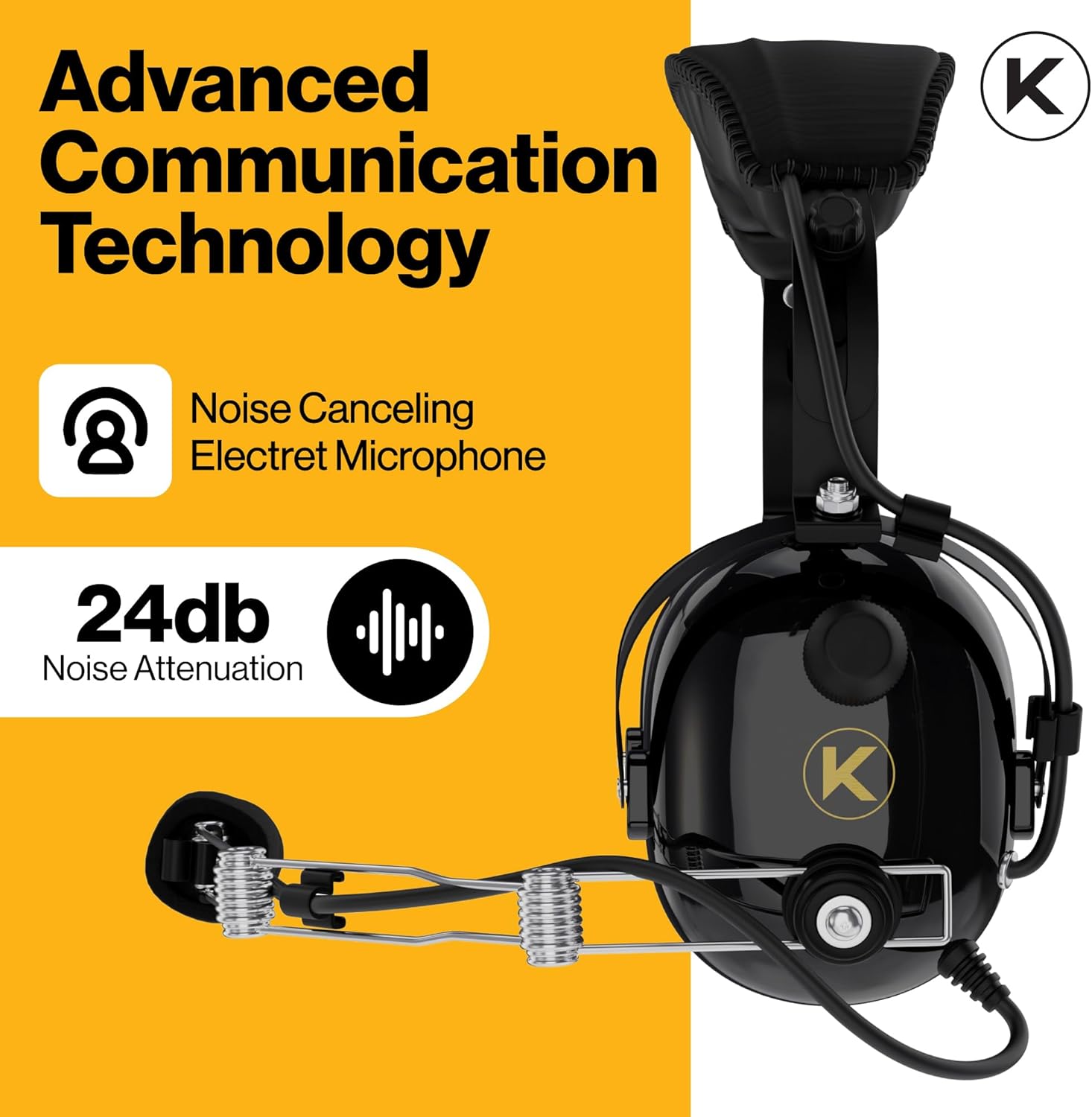 KORE P1 General Aviation Headset (Mono), Dual GA Plugs