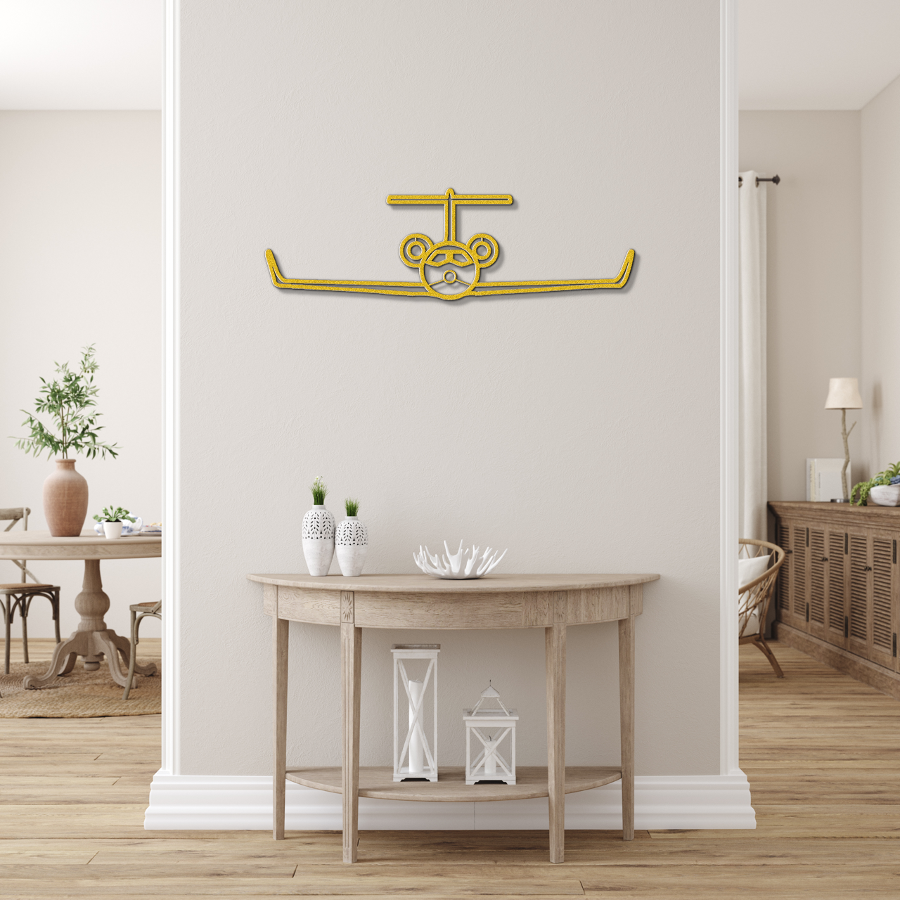 Custom Jet Metal Wall Art – Personalized ‘Jet #1’ Steel Silhouette, LED Optional, Aviation Gift, Powder-Coated Decor