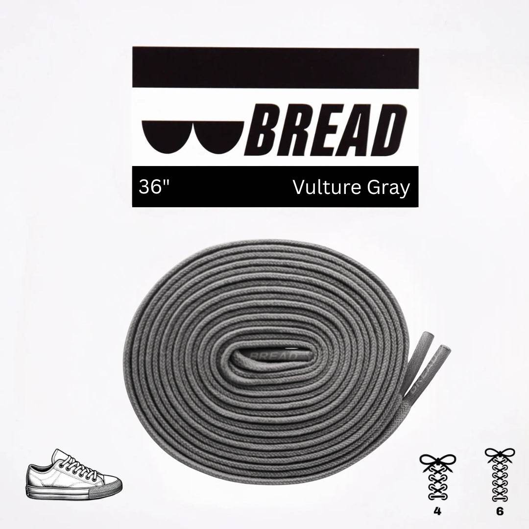Vulture Gray Bread Laces stretchy shoelaces for secure fit