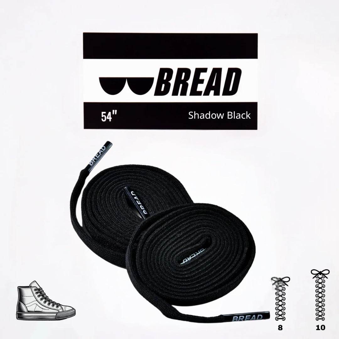 Shadow Black stretchy Bread Laces for easy slip-on shoes