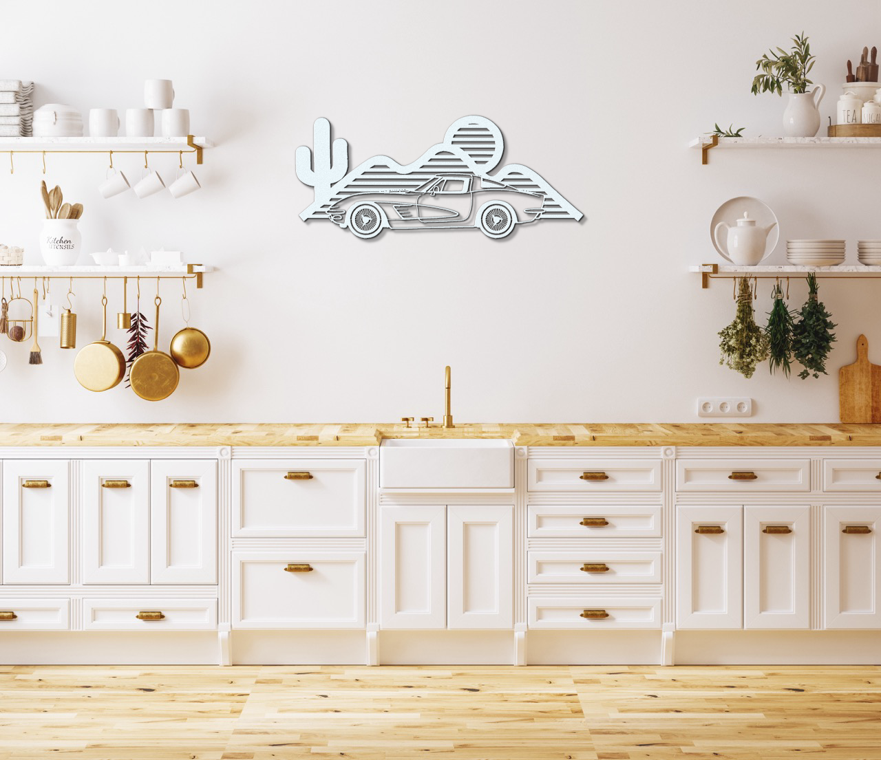 Custom Corvette Silhouette Metal Art – Personalized Corvette Wall Decor, LED-Ready, Powder-Coated Steel, Car Lover Gift