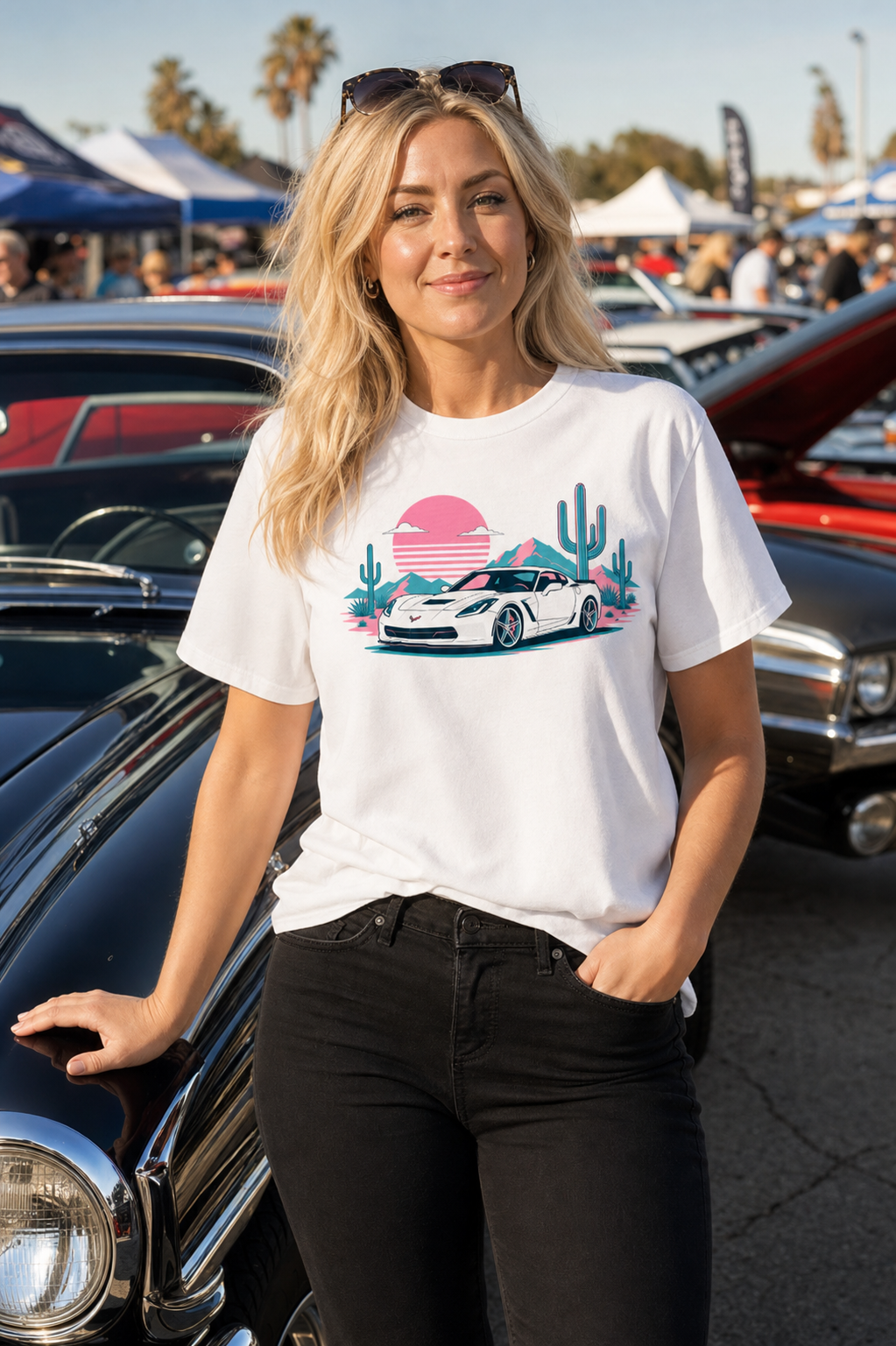 Retro Corvette T-Shirt – Vintage American Sports Car Graphic Tee