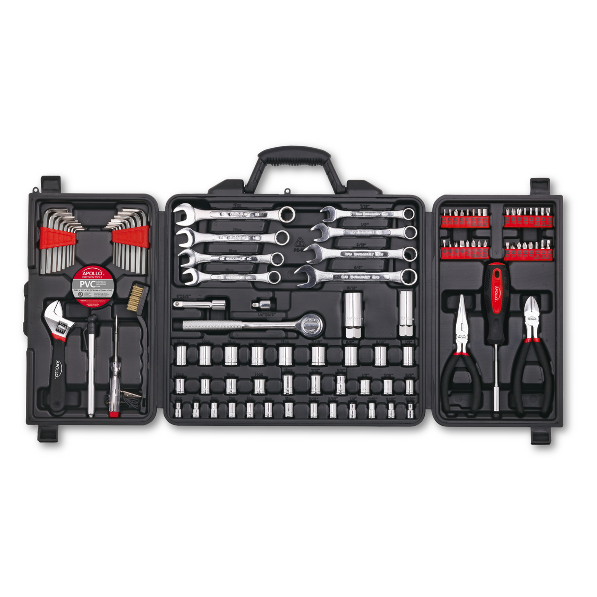 101 Piece Mechanic Tool Set for Vehicle and Home Maintenance, Roadside Emergencies. SAE and Metric Tool Set for Car, Boat, RV, Bikes - DT0006 - Prop and Piston