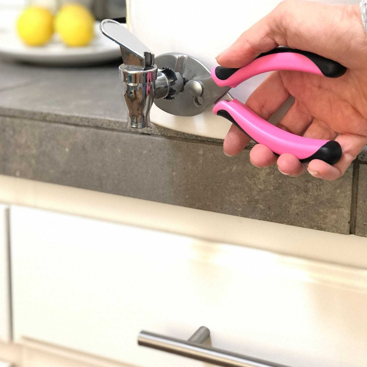 Set of 3 pink pliers with soft-grip handles for DIY and crafts