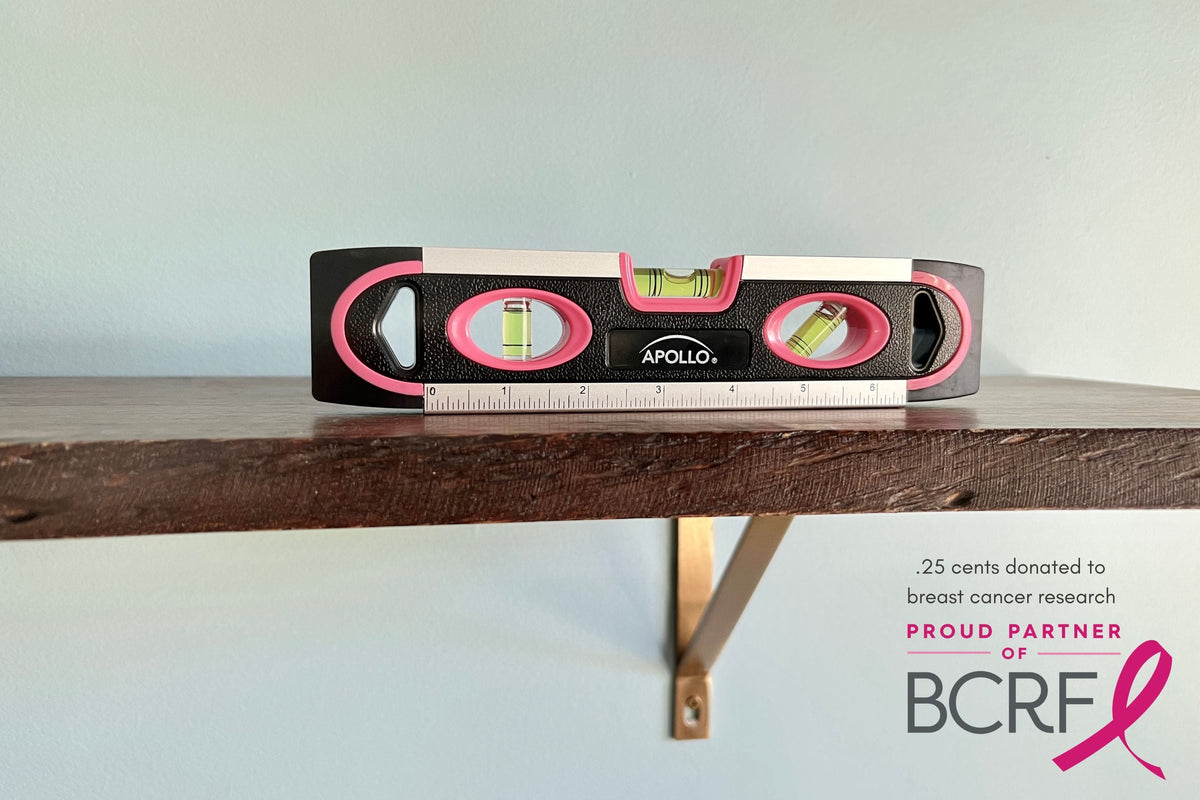 PINK 9-inch torpedo-shaped spirit level for 180/90/45 degrees leveling-- DT5019P - Prop and Piston