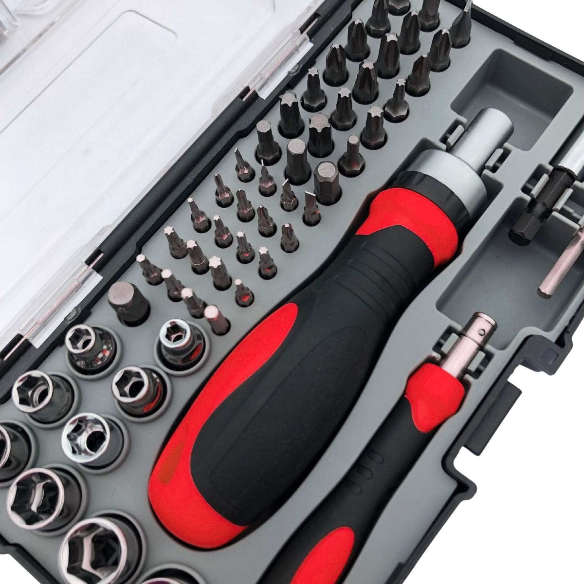 55 Piece Metric Tool Set with Ratcheting Bit Driver, Precision Bit Driver and Bit Assortment - DT5024 - Prop and Piston
