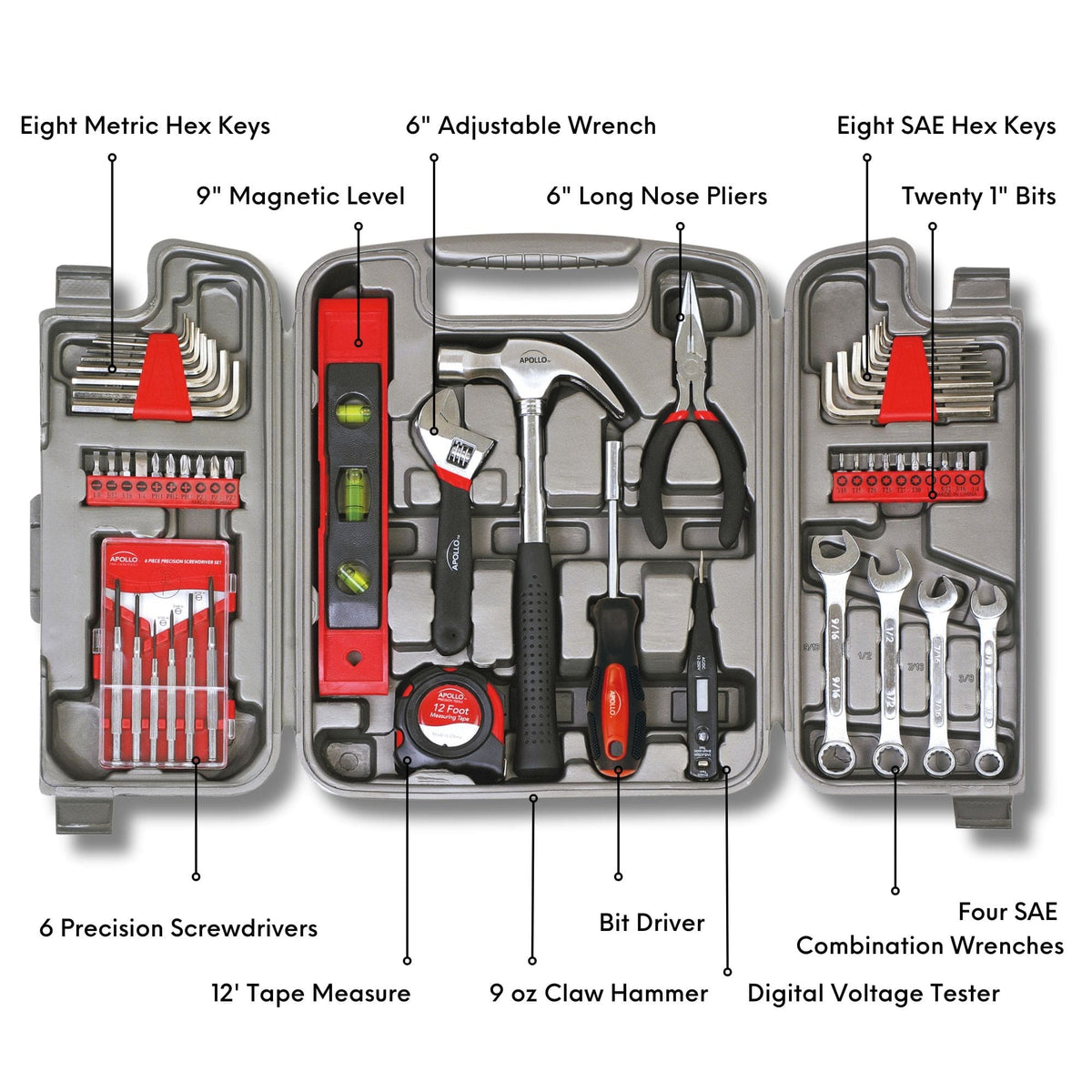 53 Piece Household Tool Kit - DT9408 - Prop and Piston