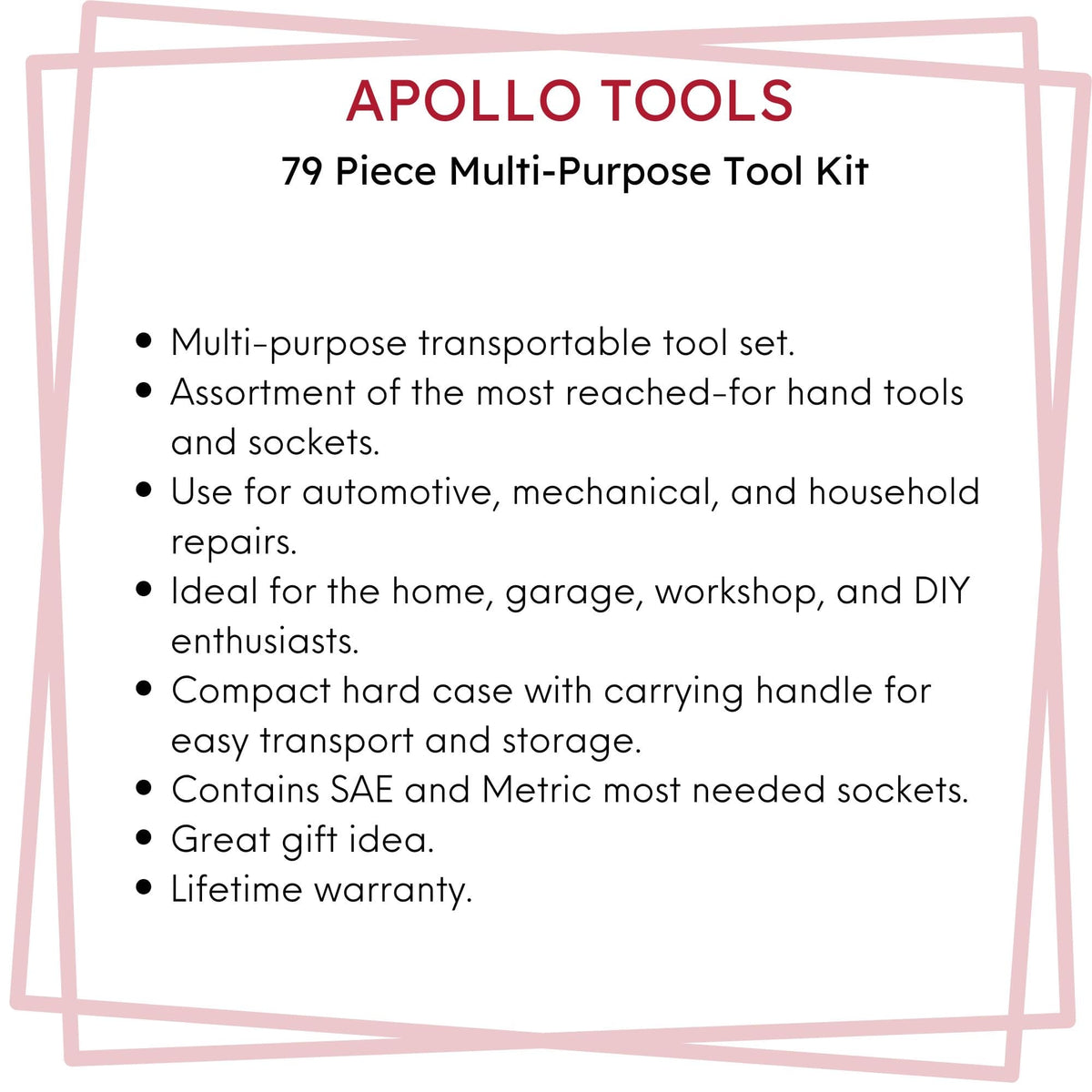 79 Piece Multi-Purpose Tool Kit - DT9411 - Prop and Piston