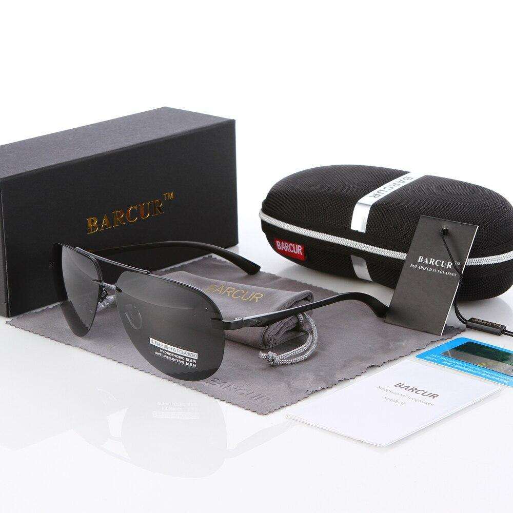 Luxury Aluminium Magnesium Men's Sports Driving Polarized Sunglasses With Stanless Steel Frame Ultra Light Men Glasses In Aviation Pilot Style With UV400 Protection