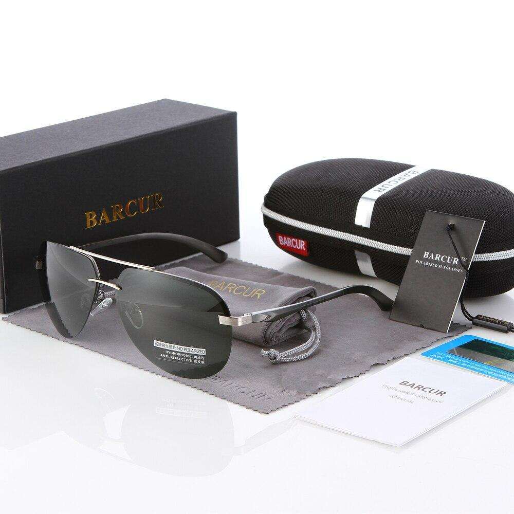 Luxury Aluminium Magnesium Men's Sports Driving Polarized Sunglasses With Stanless Steel Frame Ultra Light Men Glasses In Aviation Pilot Style With UV400 Protection