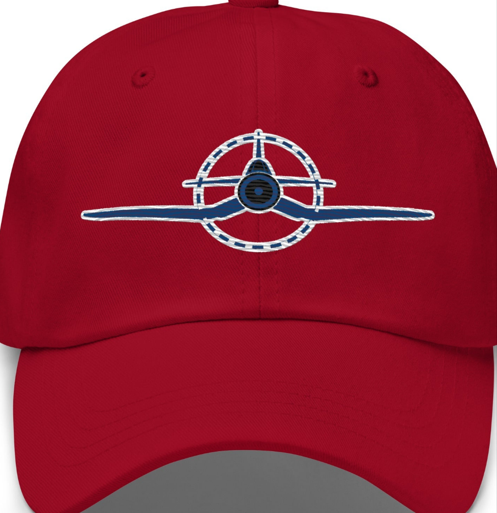 Embroidered F4U Cap – WWII Corsair Dad Hat – Unstructured Aviation Baseball Cap – Adjustable Pilot Hat