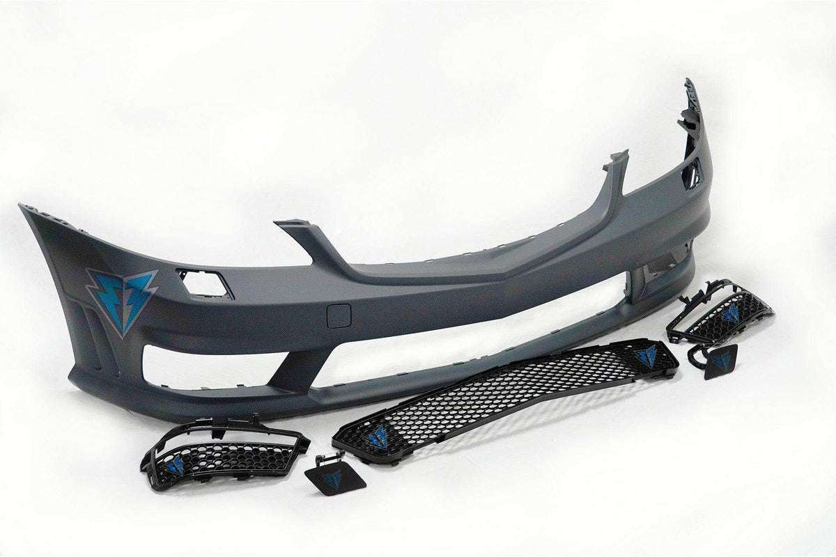 2007-2013 Mercedes Benz (W221) S Class to S63 S65 AMG Style Front Bumper Conversion Kit - Prop and Piston