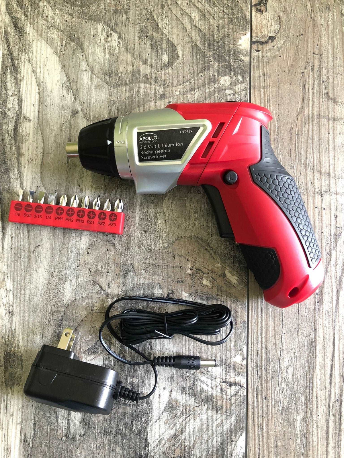 161 piece household toolset with cordless 3.6V lithium-ion screwdriver and accessories in compact storage case