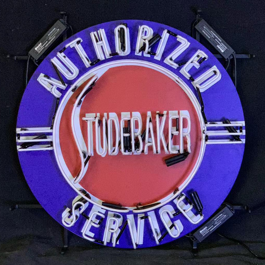 Authorized Studebaker Service Neon Signs Light - Prop and Piston