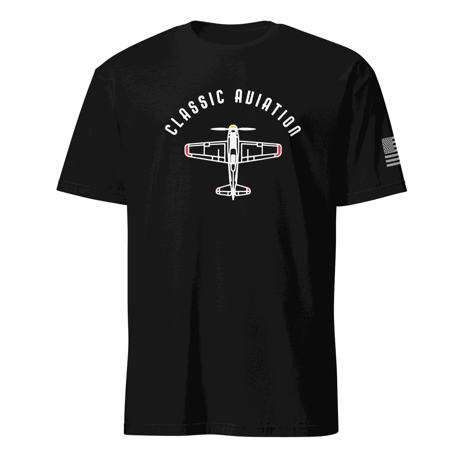 Aviation tee shirts for Pilots Vintage Airplane Silhouette Shirt - Prop and Piston