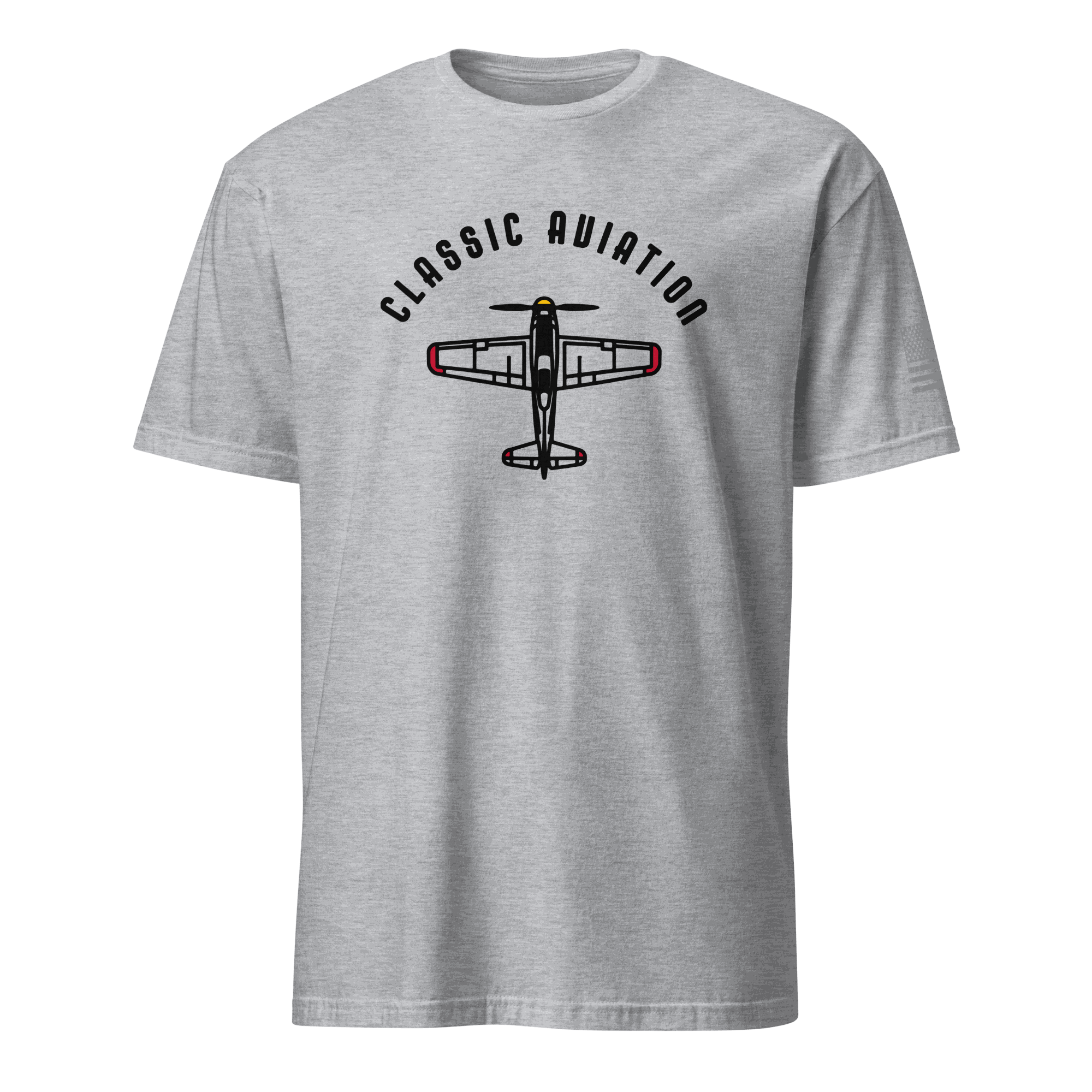 Aviation tee shirts for Pilots Vintage Airplane Silhouette Shirt - Prop and Piston