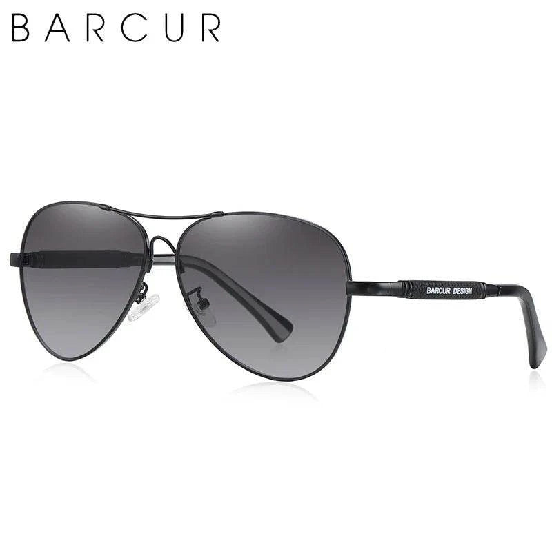 BARCUR Polarized Pilot Sunglasses for Men – Stylish Anti Blue Light UV400 Protection Gradient Mirror Lens Stainless Steel Trendy Frame – Fashion Aviator Sun Glasses for Men Ideal for Driving Travel Summer & Outdoor Activities - Prop and Piston