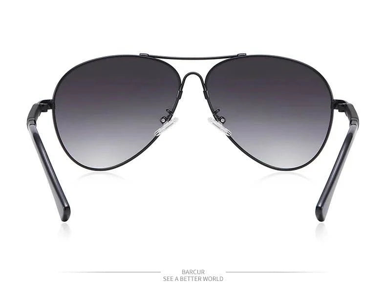 BARCUR Polarized Pilot Sunglasses for Men – Stylish Anti Blue Light UV400 Protection Gradient Mirror Lens Stainless Steel Trendy Frame – Fashion Aviator Sun Glasses for Men Ideal for Driving Travel Summer & Outdoor Activities - Prop and Piston