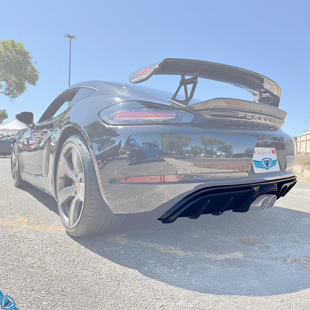 2017-2025 Porsche 718 Boxster & Cayman (982) GT4 Style Polypropylene Rear Diffuser | E3Tuning