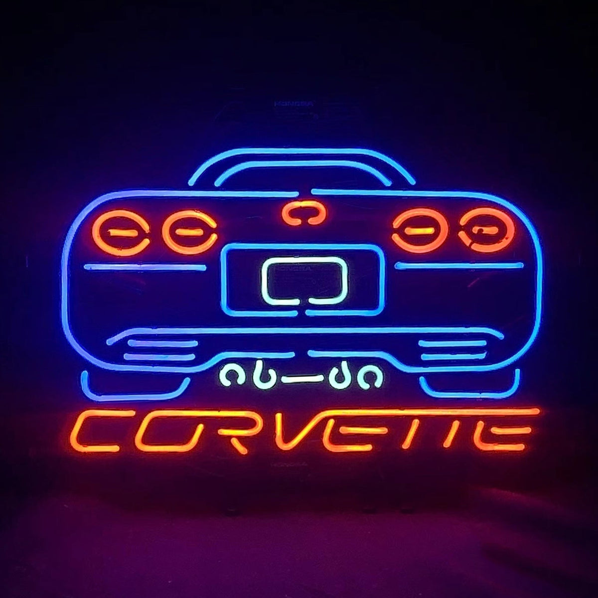 Blue Corvette Auto Car Motor Neon Signs Light - Prop and Piston