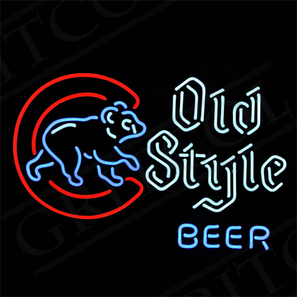 Chicago Cubs Old Style Beer Neon Signs Light - Prop and Piston