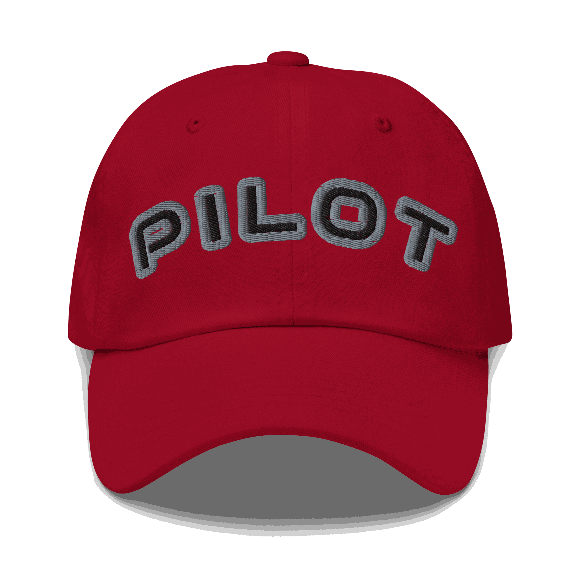 Stylish Pilot Hat adjustable aviation cap in various colors with embroidered eyelets and antique buckle strap