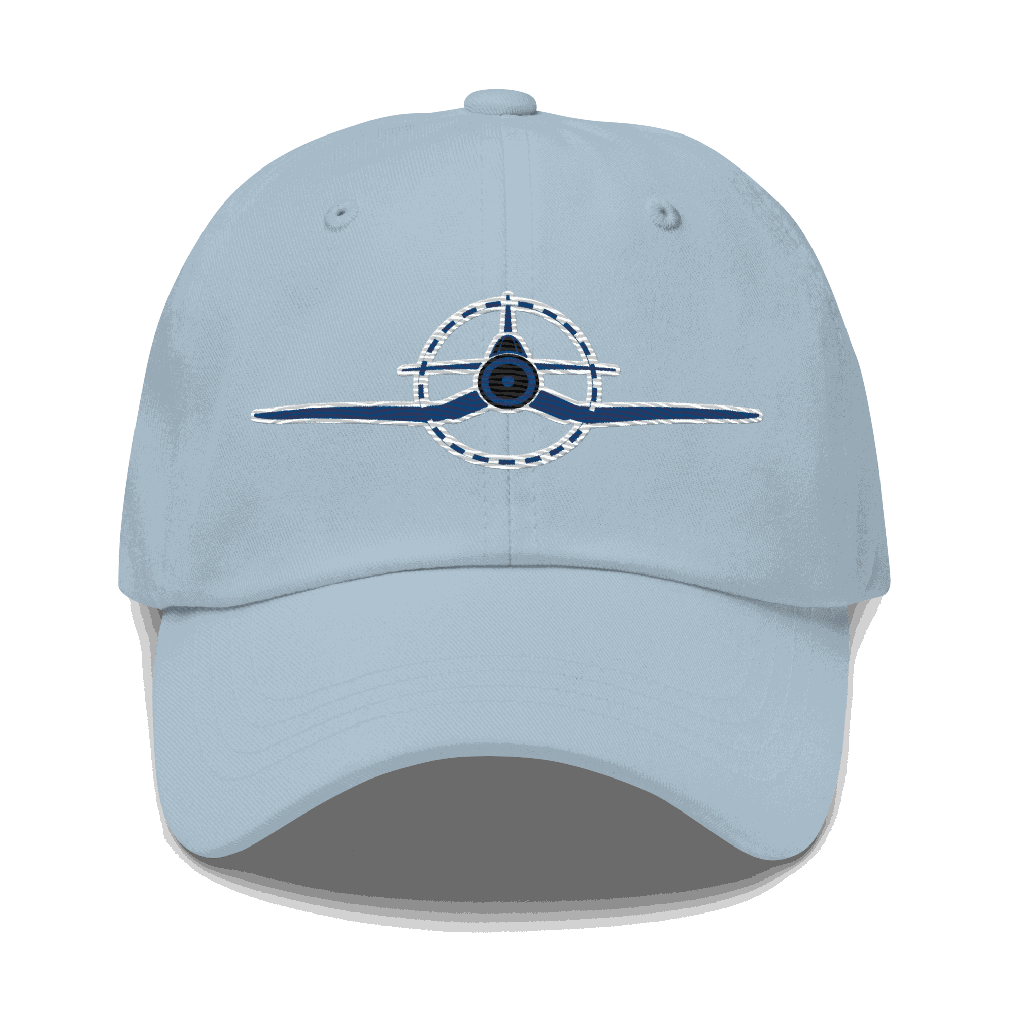 Adjustable WWII Corsair embroidered f4u cap in chino cotton twill with low-profile dad hat design