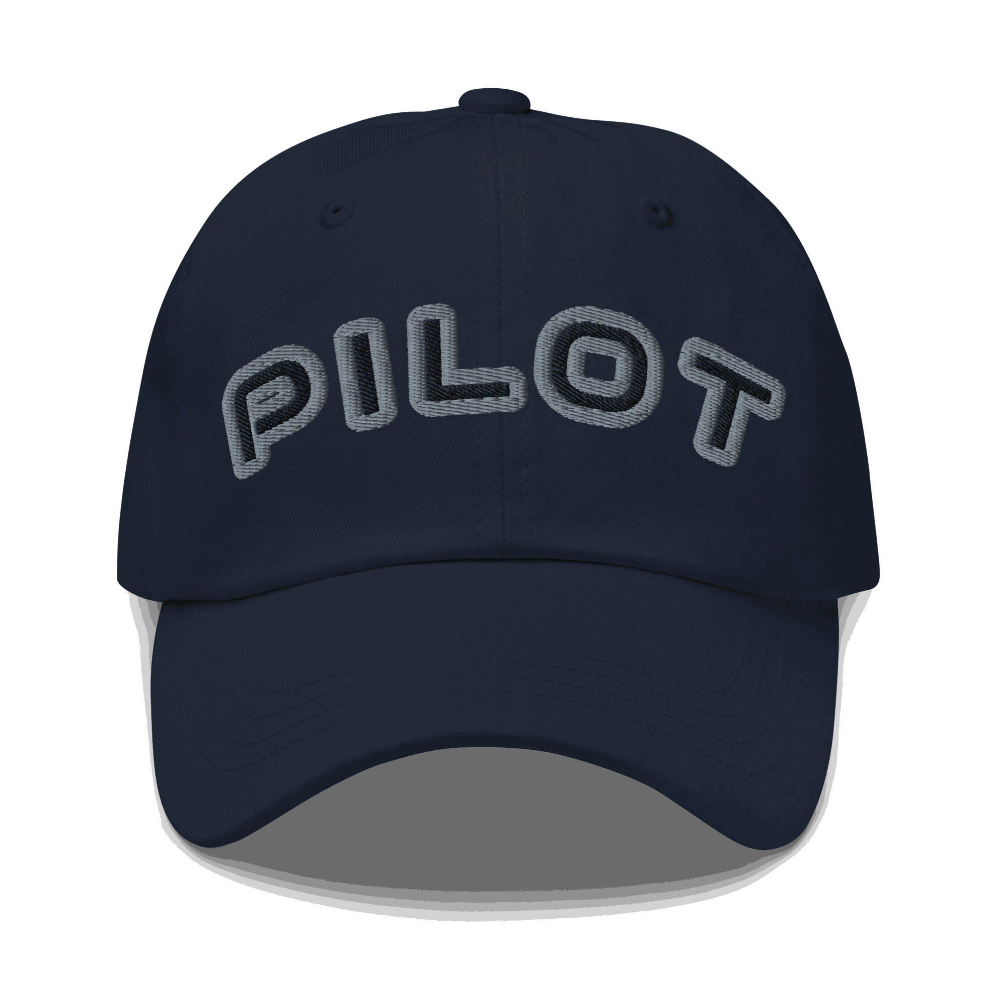 Stylish Pilot Hat adjustable aviation cap in cotton twill with embroidered eyelets and antique buckle strap