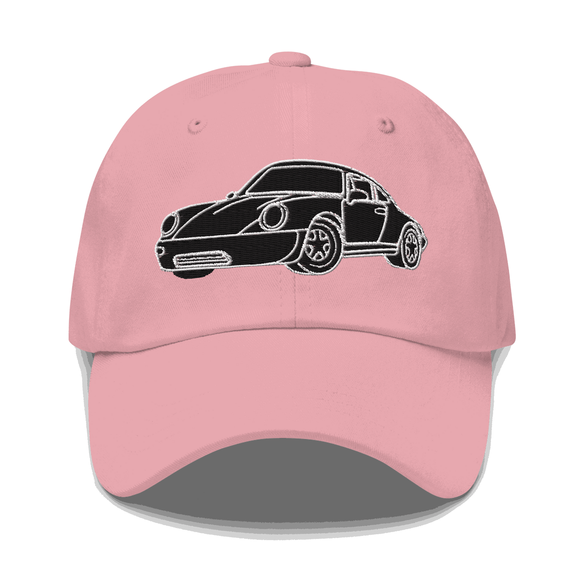 911 Black Racer Dad Hat embroidered black twill adjustable motorsport cap