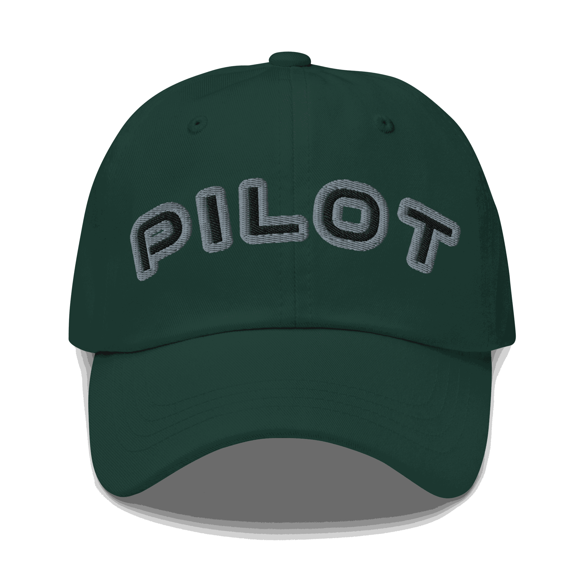 Stylish Pilot Hat adjustable aviation cap made of breathable chino cotton twill with embroidered eyelets and antique buckle strap