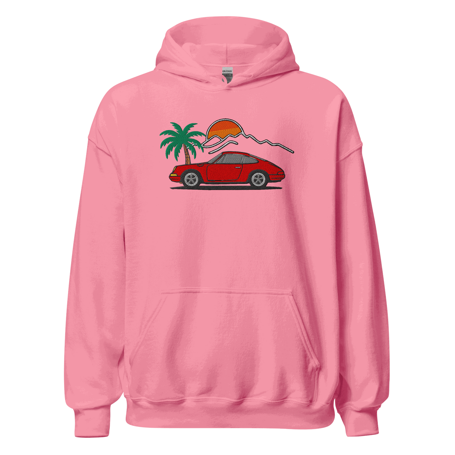 Classic German Sports Car Hoodie | Sunset & Palm Trees Unisex - Prop and Piston