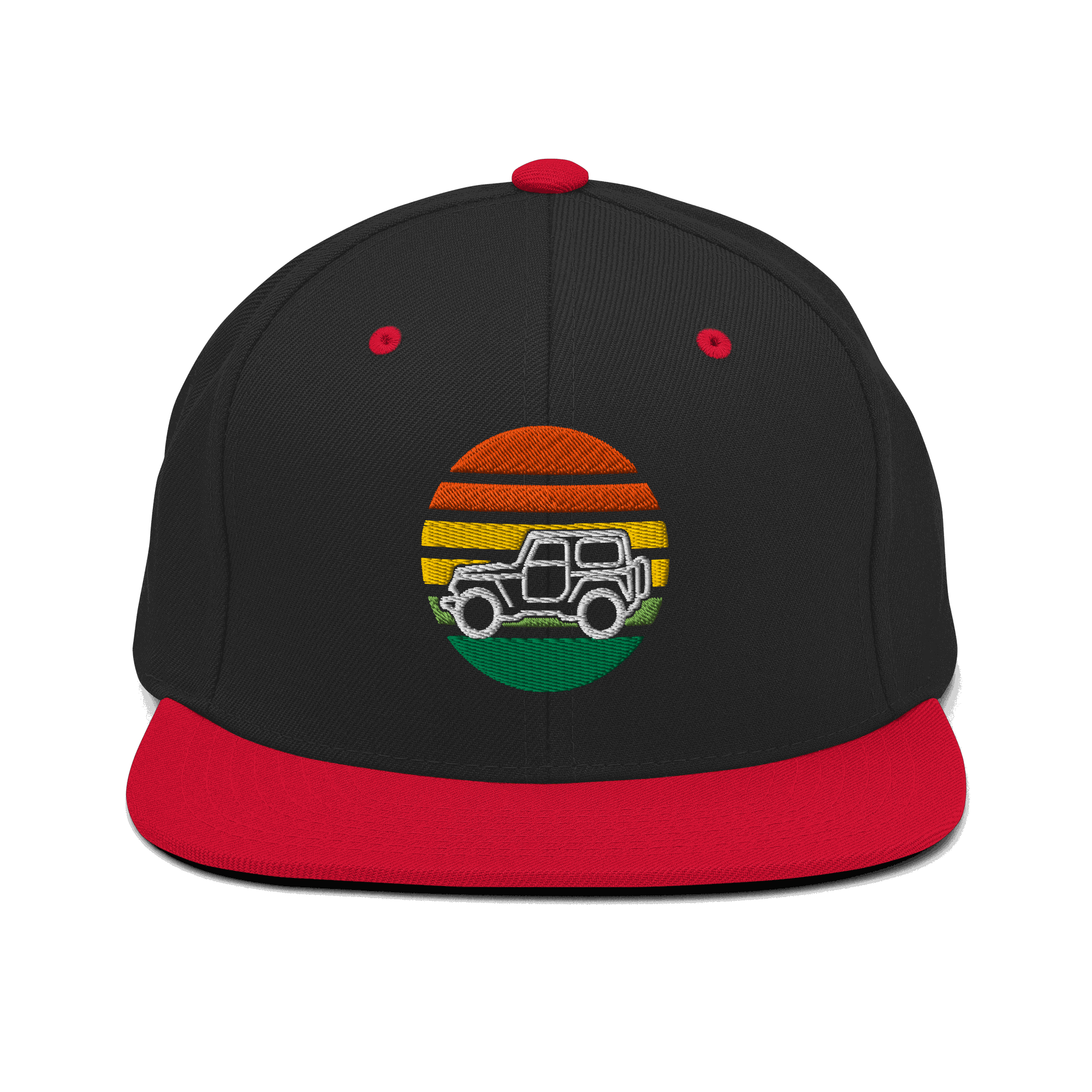 4x4 Retro Snapback Hat with embroidered patch for off-road and truck enthusiasts