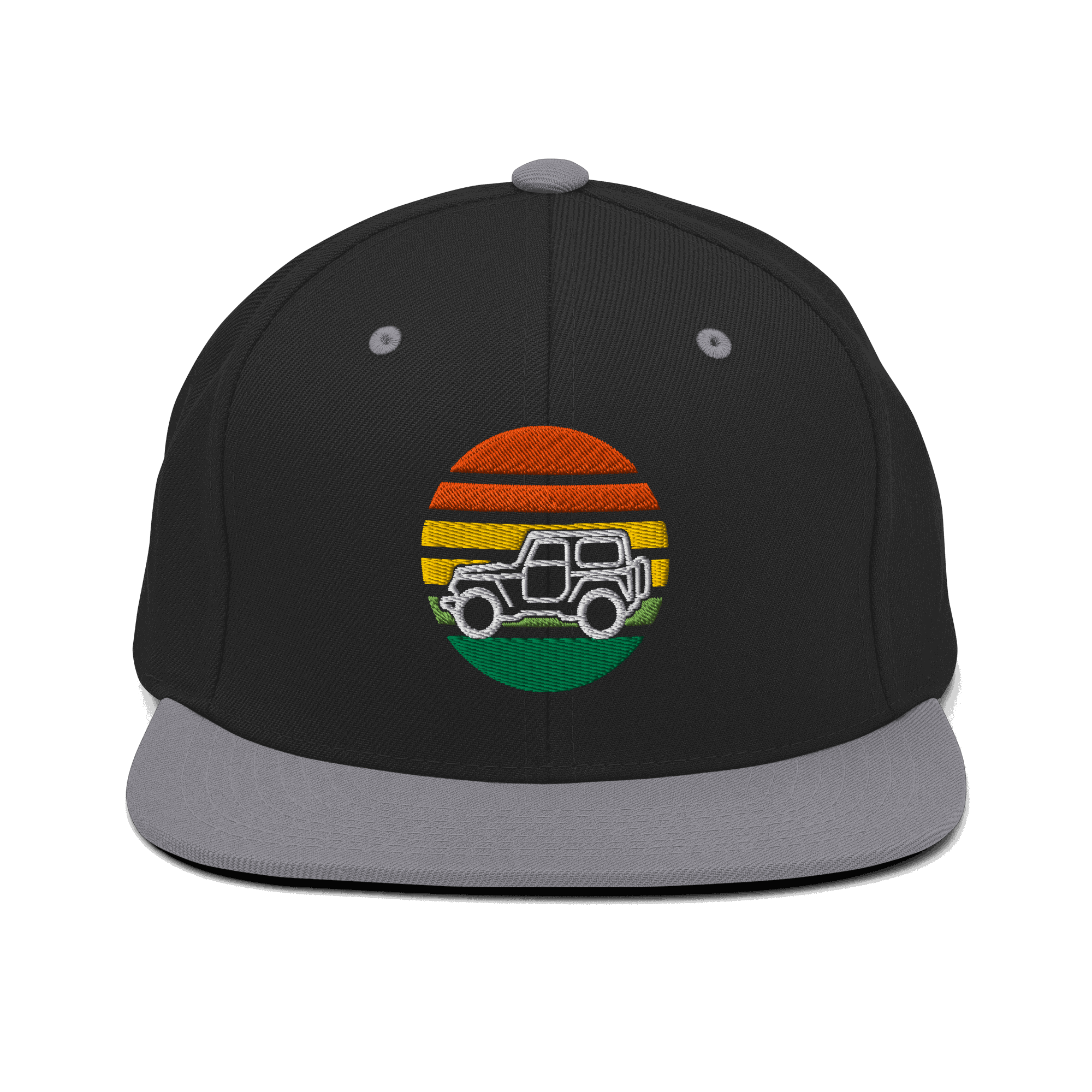 4x4 Retro Snapback Hat with embroidered 4x4 logo for off-road and adventure enthusiasts