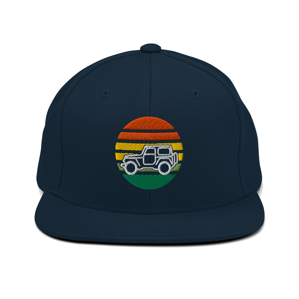 4x4 Retro Snapback Hat with embroidered patch for off-road and automotive enthusiasts