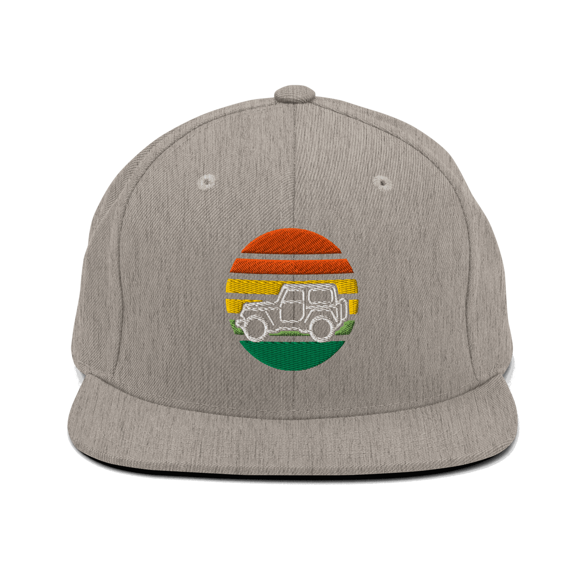 4x4 Retro Snapback Hat with embroidered patch for off-road and automotive enthusiasts