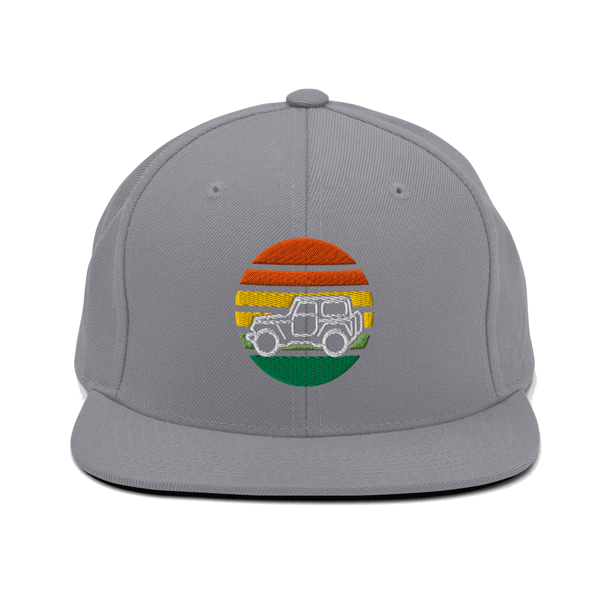 4x4 Retro Snapback Hat with embroidered 4x4 patch for off-road and outdoor adventure enthusiasts