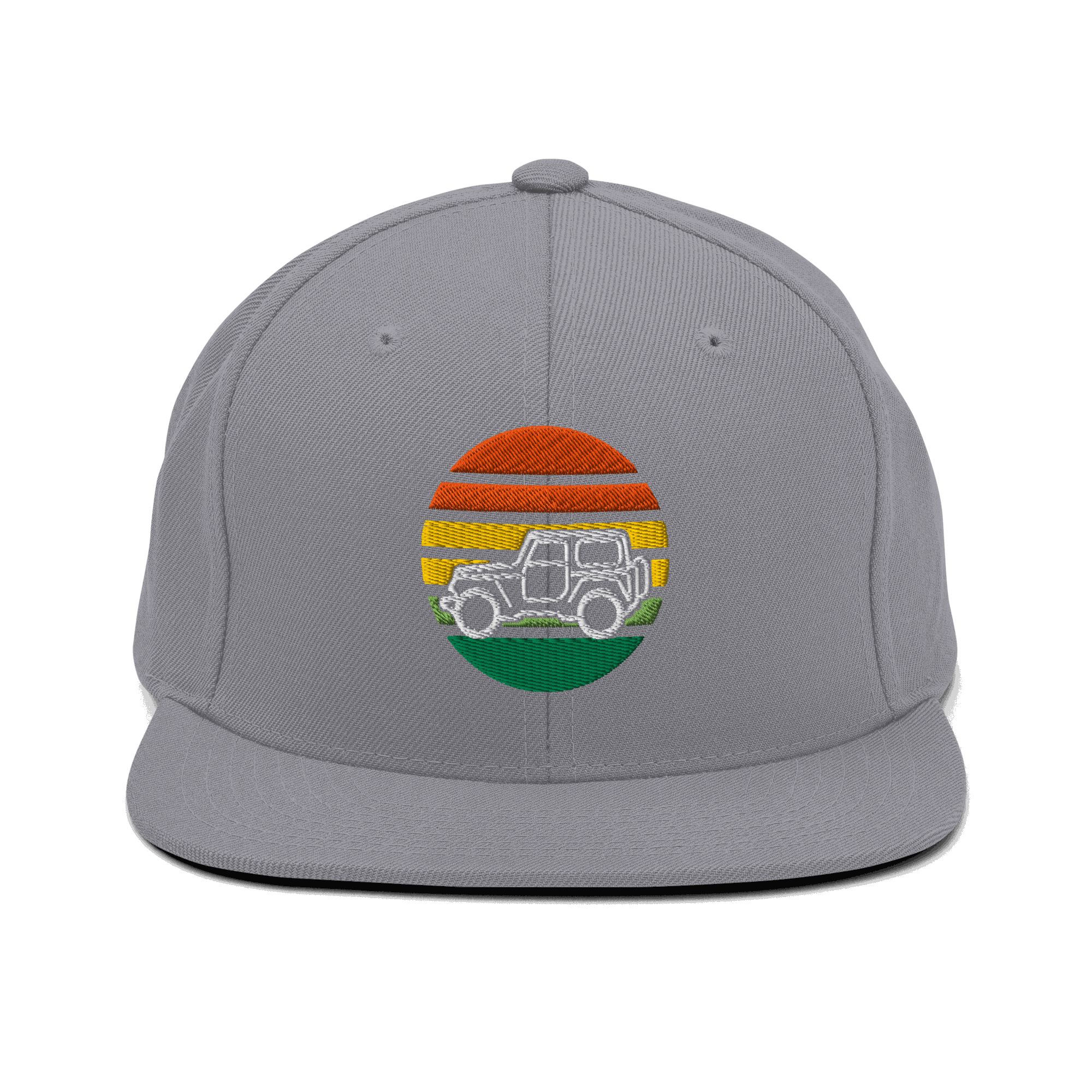 4x4 Retro Snapback Hat with embroidered 4x4 patch for off-road and outdoor adventure enthusiasts
