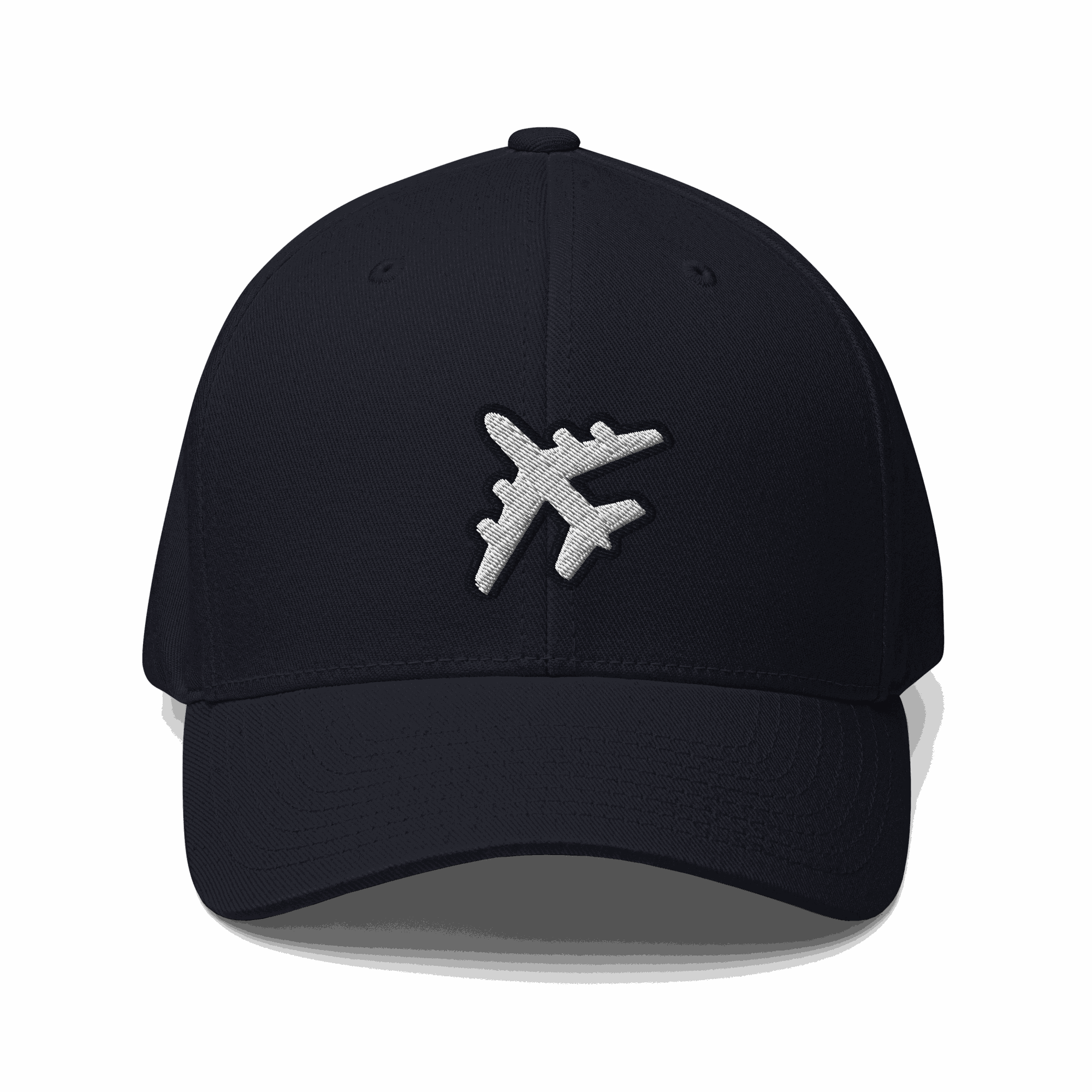 Pilot Hat Jumbo Jet navy structured twill cap with embroidered pilot wings