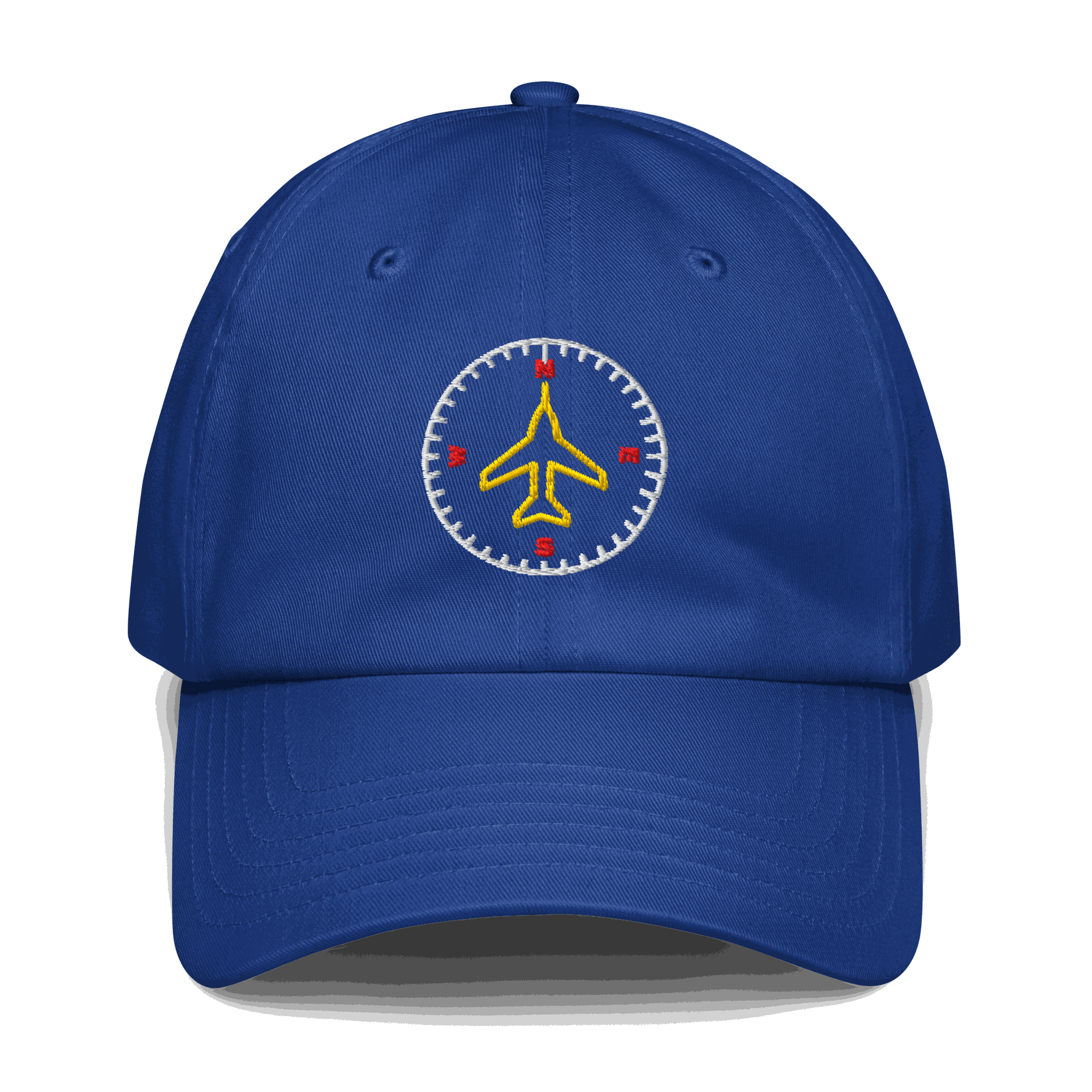 Pilot Compass Aviation Cap with embroidered compass design and adjustable strap