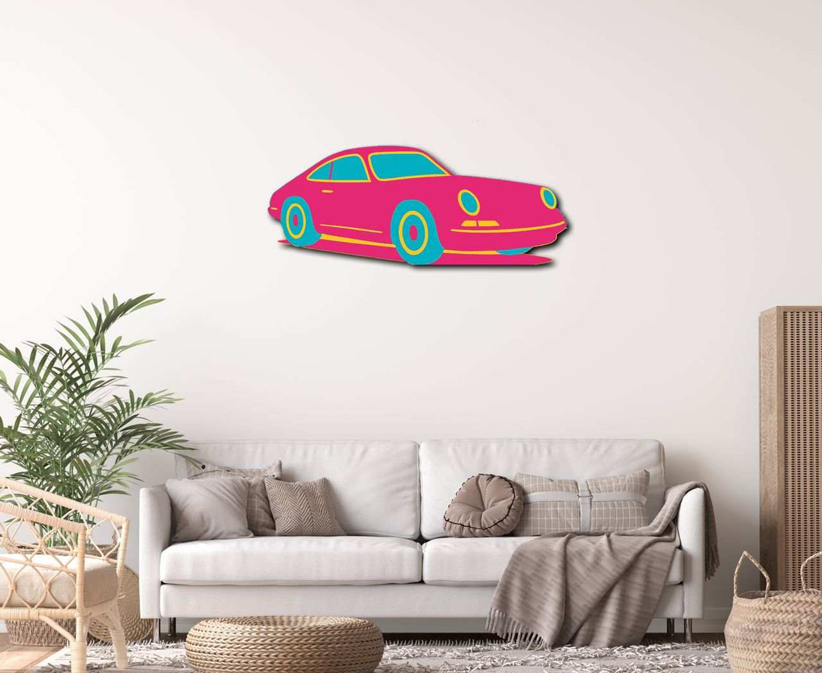 Sports Car Metal Art - Prop and Piston