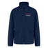 Navy soft shell jacket with customizable "Driver" text and graphic, water-resistant and windproof design