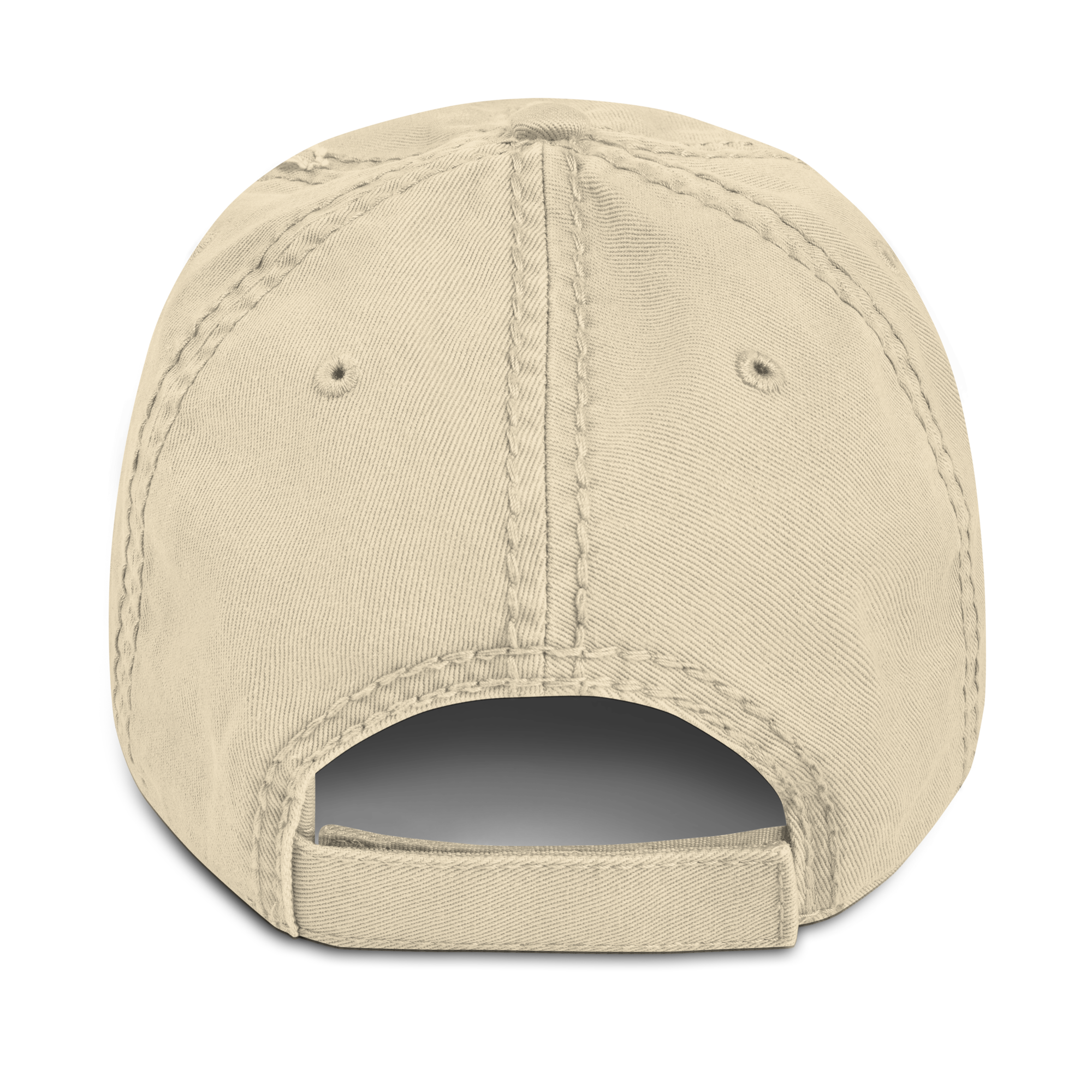 Distressed aviation hat khaki, adjustable closure back view
